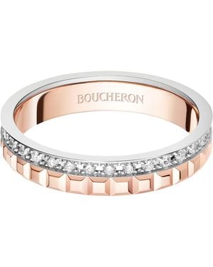 Boucheron Rose And Diamond Quatre Wedding Band - Brown