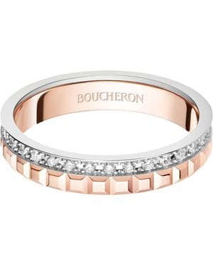 Boucheron Rose And Diamond Quatre Wedding Band - Brown