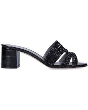 Gina Leather Orsay Mules 50 - Black