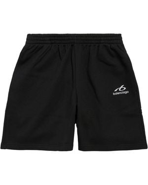 Balenciaga Crest Baggy Football Shorts - Black