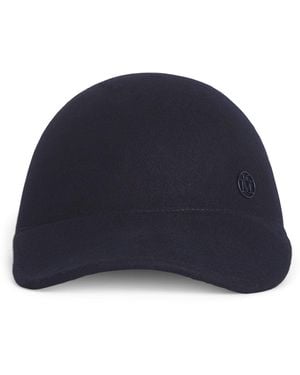 Maison Michel Wool Felt Tiger Cap - Blue