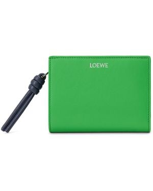 Loewe Leather Knot Wallet - Green