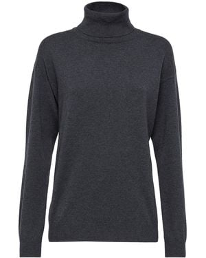 Brunello Cucinelli Cashmere High-Neck Sweater - Blue