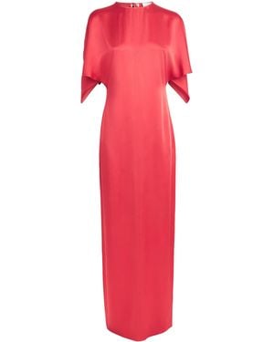 Stella McCartney Satin Maxi Dress - Red