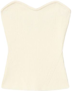 AllSaints Knitted Bandeau Cruz Top - Natural