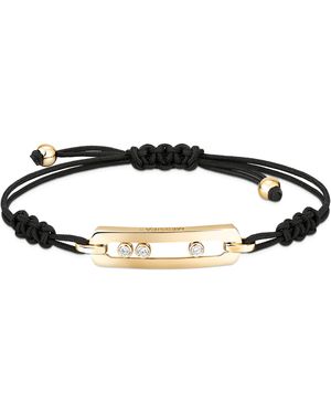 Messika Move Classique Diamond And Cord Bracelet - Black