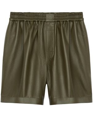 Loewe Leather Shorts - Green