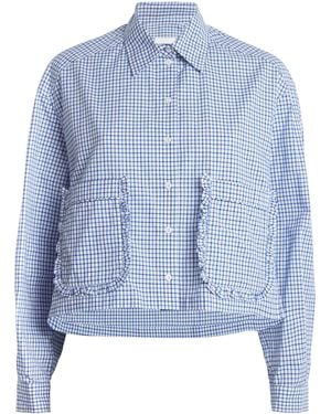 Claudie Pierlot Cotton Check Shirt - Blue