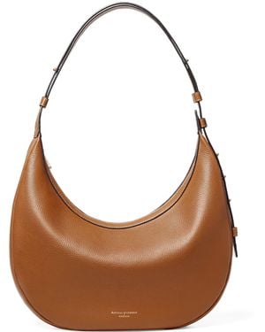 Aspinal of London Leather Hudson Crescent Cross-Body Bag - Brown