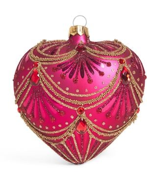 Harrods Crystal-Embellished Heart Bauble - Pink