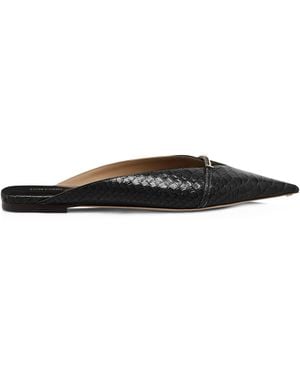 Tom Ford Python-Embossed Leather Julianne Mules - Black