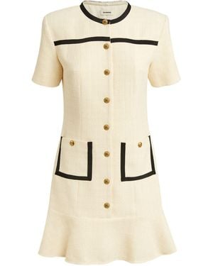 Sandro Tweed Mini Dress - Natural