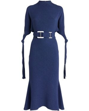 Edeline Lee Belted Pedernal Midi Dress - Blue