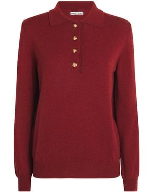 Blazé Milano Wool-Cashmere Highland Polo Shirt - Red