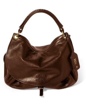 Miu Miu Leather Rendez-Vous Shoulder Bag - Brown
