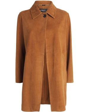 Kiton Suede Overcoat - Brown