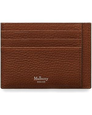 Mulberry Grained Leather Card Holder - Brown