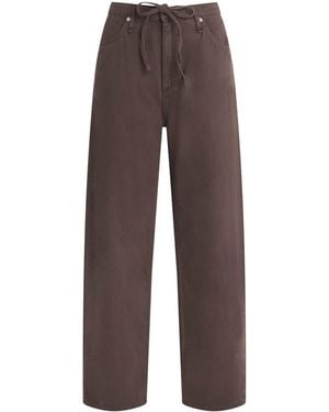 Rag & Bone Drawstring Phoebe Wide-Leg Jeans - Brown