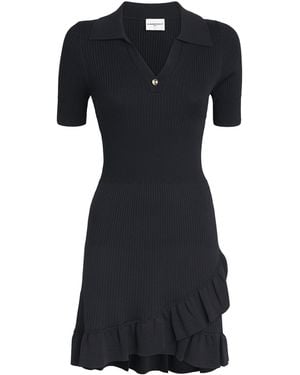 Claudie Pierlot Knitted Polo Mini Dress - Black