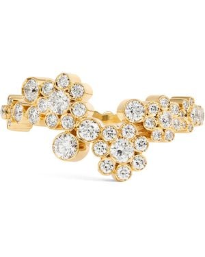 Sophie Bille Brahe And Diamond Fleur Splash Ring - Metallic