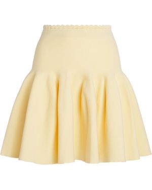 Sandro Knitted Skater Mini Skirt - Natural