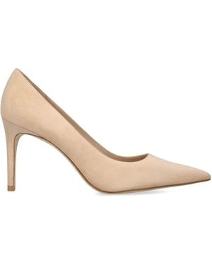 Stuart Weitzman Suede Stuart Power Pumps 85 - Natural