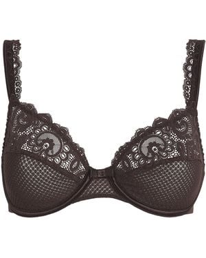 Maison Lejaby Lace Gaby Underwired Bra - Brown