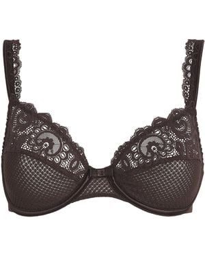 Maison Lejaby Lace Gaby Underwired Bra - Brown