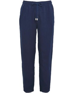 Vilebrequin Linen Pacha Drawstring Trousers - Blue