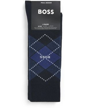 BOSS Argyle Socks - Blue