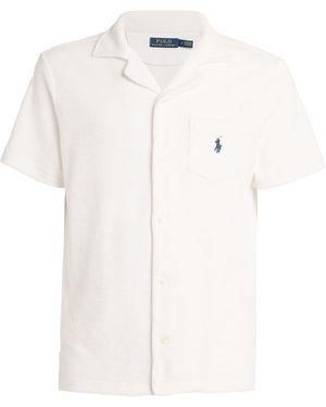 Polo Ralph Lauren Cotton-Blend Terry Camp Shirt - White