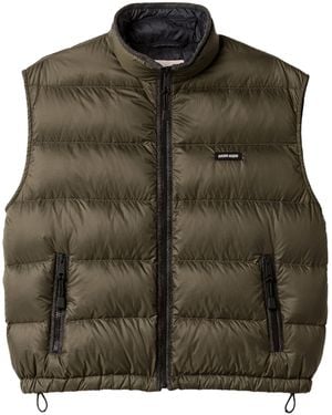 Miu Miu Light Ponge Padded Vest - Green