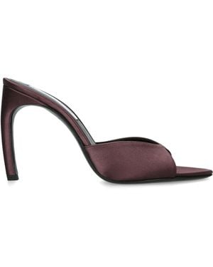 Victoria Beckham Satin Harlow Heeled Mules 100 - Brown