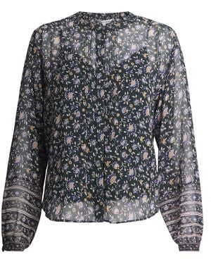 Veronica Beard Silk Lollie Blouse - Grey