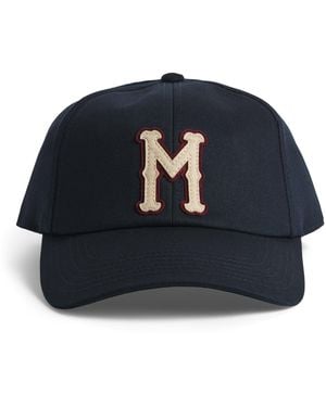 Moncler Cotton Monogram Baseball Cap - Blue