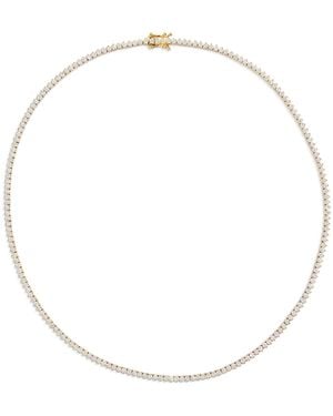 Harrods And Diamond Tennis Necklace - Metallic
