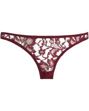 Coco De Mer Lace Naraya Brazilian Briefs - Red