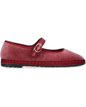 Flabelus Velvet Theresa Espadrilles - Red