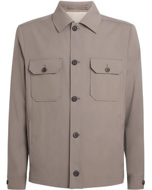 Corneliani Water-Repellent Techwool Overshirt - Brown