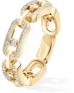 Messika Move Link And Diamond Pavé Ring - Metallic