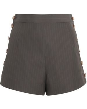 Vivienne Westwood Cotton Pinstripe Elle Shorts - Grey