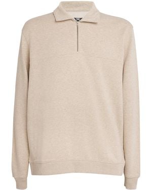 PAIGE Quarter-Zip Davion Sweatshirt - Natural