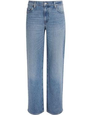 PAIGE Dana Low-Rise Straight Jeans - Blue