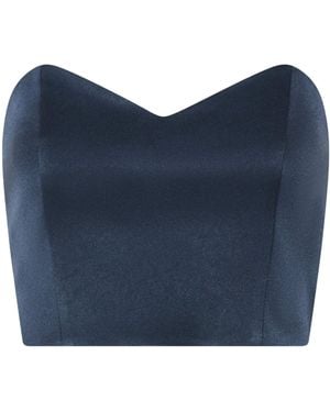 Marella Satin Bustier Top - Blue