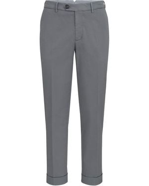 Brunello Cucinelli Stretch-Cotton Gabardine Pants - Gray