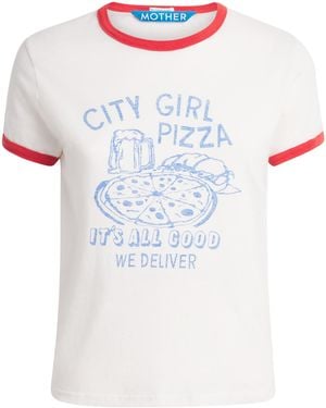 Mother Cotton The Lil Goodie Ringer T-Shirt - White