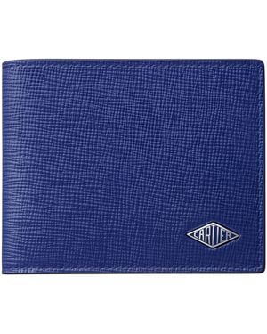 Cartier Grained Leather Losange Wallet - Blue