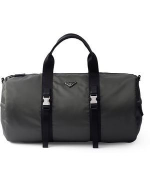 Prada Re-Nylon And Leather Holdall - Black
