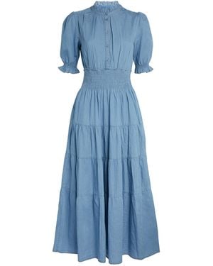 ME+EM Me+em Chambray Maxi Dress - Blue