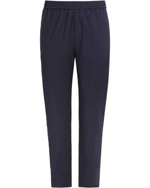 Barena Virgin Wool Elasticated Trousers - Blue